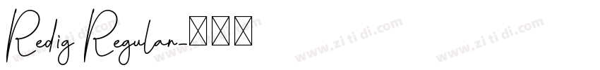 Redig Regular字体转换
